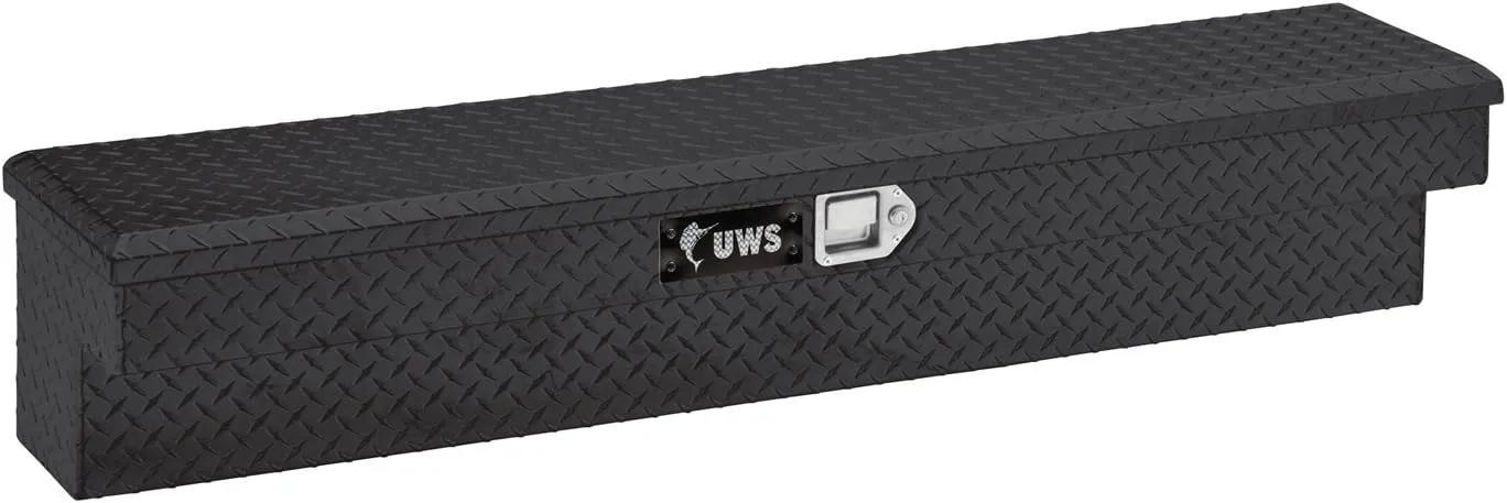 UWS TBSM-60-BLK Black Aluminum Side Mount Box with Beveled Insulated Lid