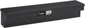 UWS TBSM-60-BLK Black Aluminum Side Mount Box with Beveled Insulated Lid
