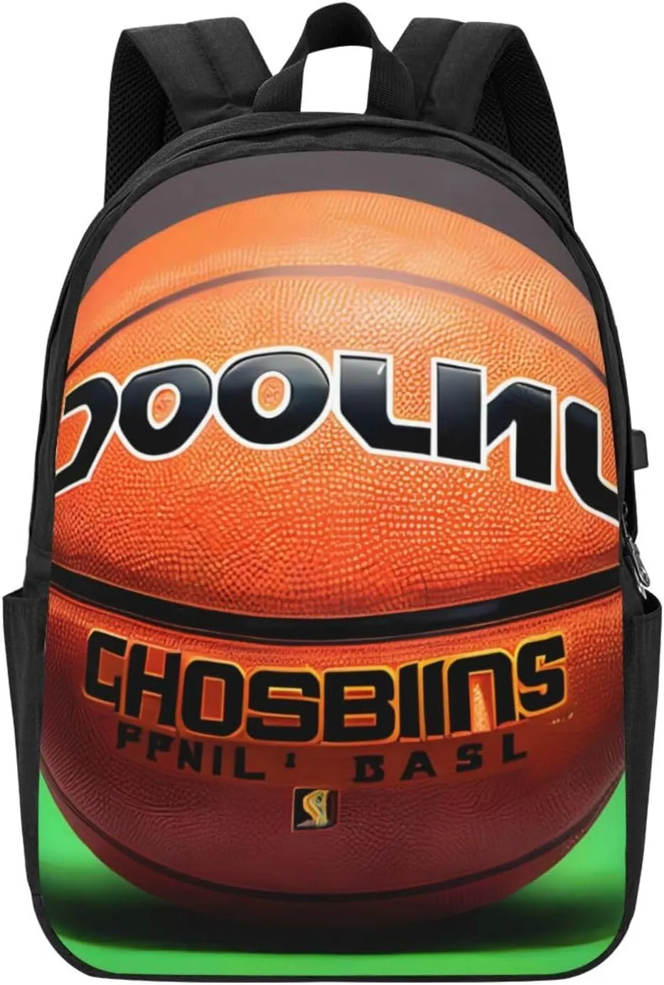 vacsAX Durable Ergonomic Backpack With - Large Capacity With USB Ports - Perfect For Women Men Basketball Background