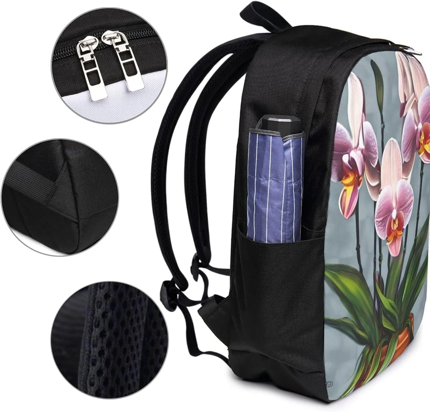 vacsAX Durable Ergonomic Backpack With - Large Capacity With USB Ports - Perfect For Women Men Blooming Orchids