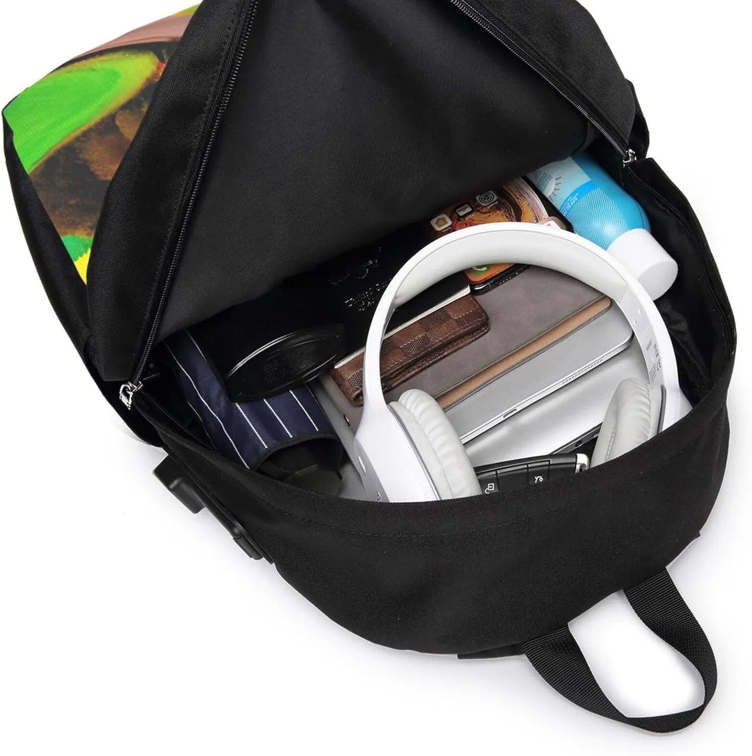 vacsAX Durable Ergonomic Backpack With - Large Capacity With USB Ports - Perfect For Women Men Evening Rainbow