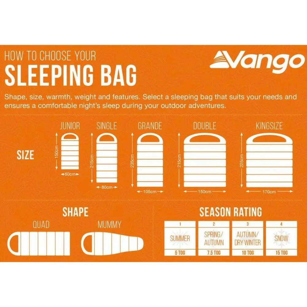 Vango Mantis 400 Lightweight Sleeping Bag (Harissa)