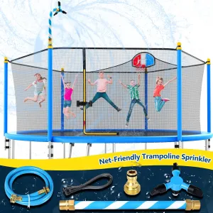 Vantic Trampoline Sprinkler, Net Friendly Water Sprinkler for Kids, 360° Rotating Trampoline, 5 Minutes Quick Setup Accessories, Blue