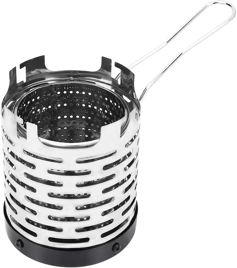 VBESTLIFE Portable Outdoor Stove - Wood Fuelled Camping Stove - Stainless Steel - Compact & Lightweight - Suitable for Hiking, Backpacking & Camping