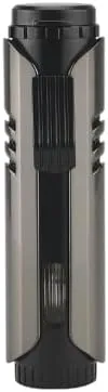 Vector Maxtech Single Flame Torch Lighter - Windproof, Refillable, Adjustable Flame, Gunmetal Satin