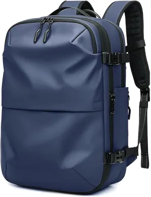 Veloutte Travel Backpack, 60l Vacpack Backpack with Vacuum, Multifunctional Waterproof Expandable Anti-Theft Pack (Blue-2.0)