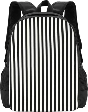 Vertical Gold Black And White Art Deco Stripes Lightweight Packable Backpack Travel Casual Hiking Daypack Foldable Backpack For Men Women