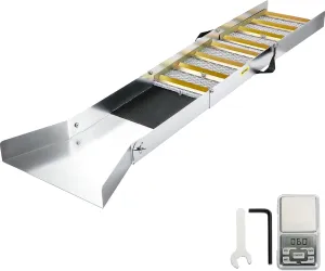 VEVOR Folding Aluminum Alloy Sluice Box, Compact 50" Sluice Boxes for Gold, Lightweight Gold Sluice Equipment, Portable Sluice Boxes w/Miner's Moss, River, Creek, Gold Panning, Prospecting, Dredging