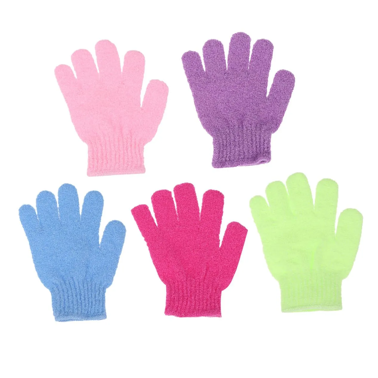 VICASKY 30Pcs Shower Gloves Exfoliating Bath Scrubbers for Back Massage Durable Five Finger Design Random Color for All Skin and Hard to Reach Areas Random Color