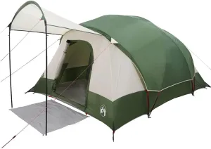 vidaXL 8-Person Family Tent - Spacious, Waterproof, Green Tunnel Tent for Outdoor Adventures with Removable Fly