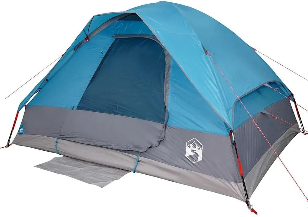 vidaXL Camping Tent Dome 2-Person Blue Waterproof