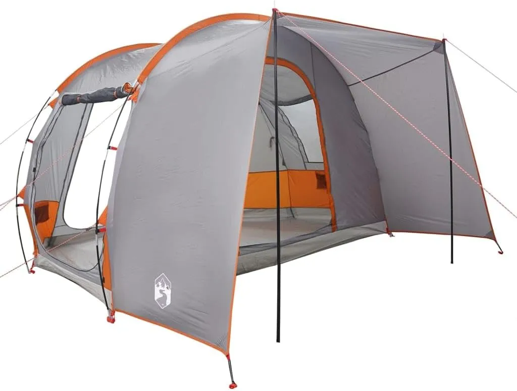 vidaXL Car Tent 2-Person Grey and Orange Waterproof