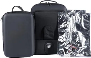 VinGardeValise® VinXplorer Wine Backpack, Keeps Drinks Chilled and Ready To Serve, 1.5-Liter Refillable Dispenser Spout Bladder For Liquids, Removable Padded 2 Wine Bottle Carrying Case - Black