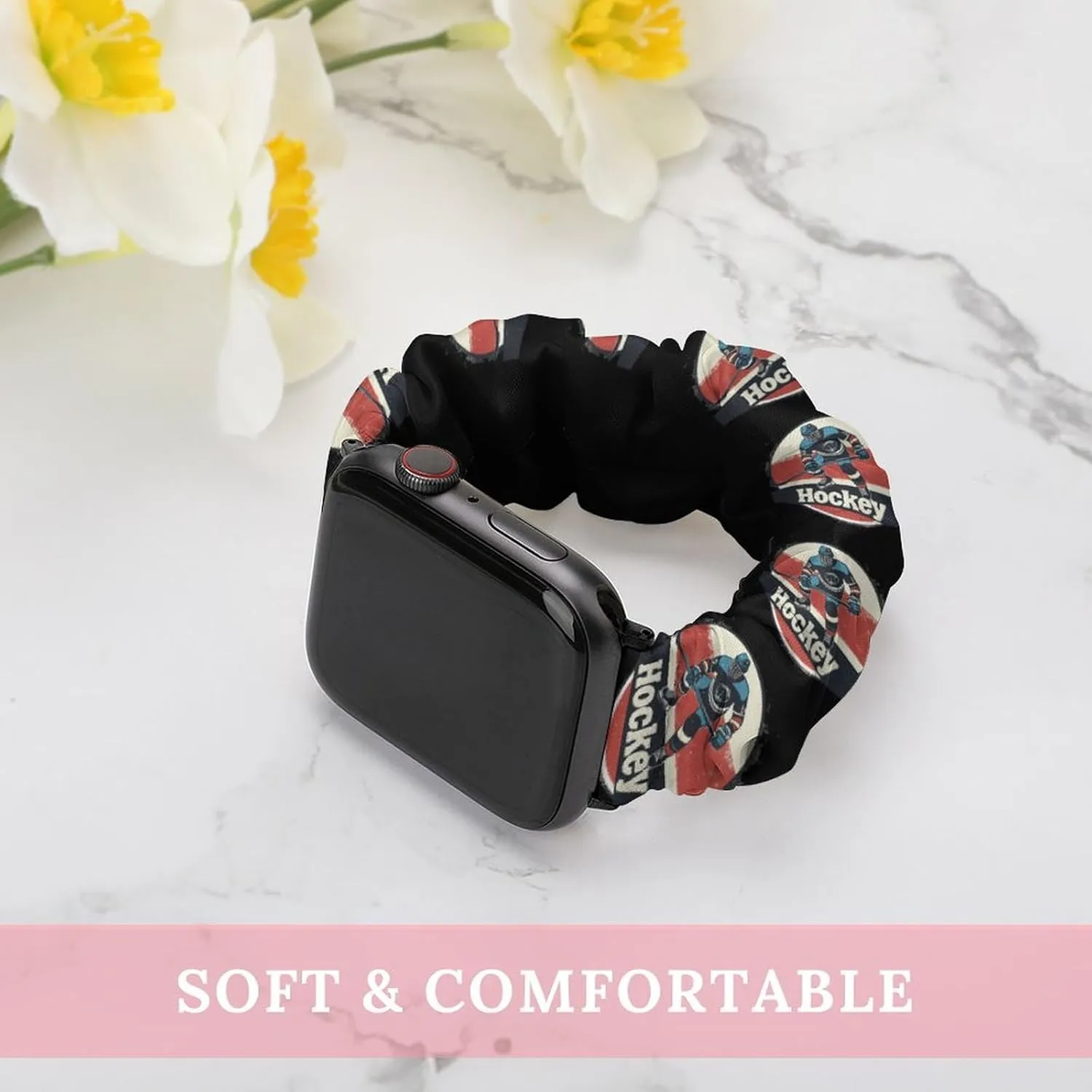 Vintage Hockey Fashion Watch Strap Scrunchies Wristbands Compatible With IWatch Series