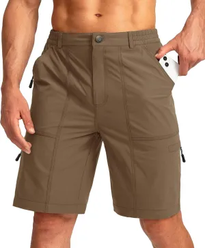 Viodia Men's Hiking Cargo Shorts with 6 Pockets Quick Dry Lightweight Stretch Shorts for Men Outdoor Fishing Golf Shorts