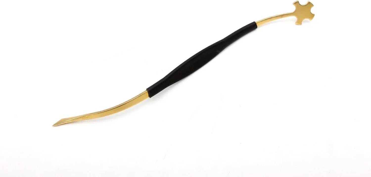 Violin viola Tool Sound Post S setter W/Rubber grip protector Durable Luthier tools (Golden)