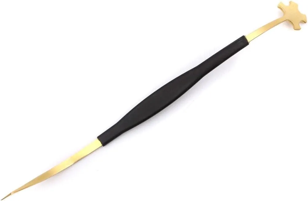 Violin viola Tool Sound Post S setter W/Rubber grip protector Durable Luthier tools (Golden)