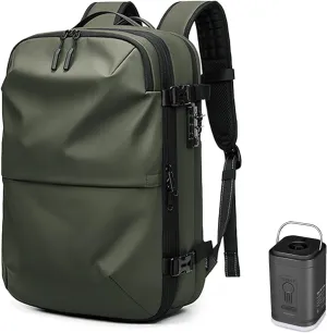 Voyage Vac Backpack, Voyagevac Premium Backpack, Vacuum Compression Travel Backpacks with Pump, 60l Expandable (Green)