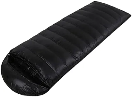 Warm Can Be Stitched Single Sleeping Bag Men and Women Sleeping Bag Outdoor Camping Ultra Light Adult Suitable for Hiking Soft,Black (Black)
