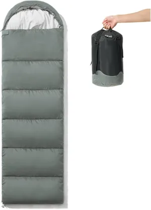 Warm Weather Sleeping Bag, Portable Lightweight Removable for Spring Summer 3 Season Camping Hiking Adults Teens
