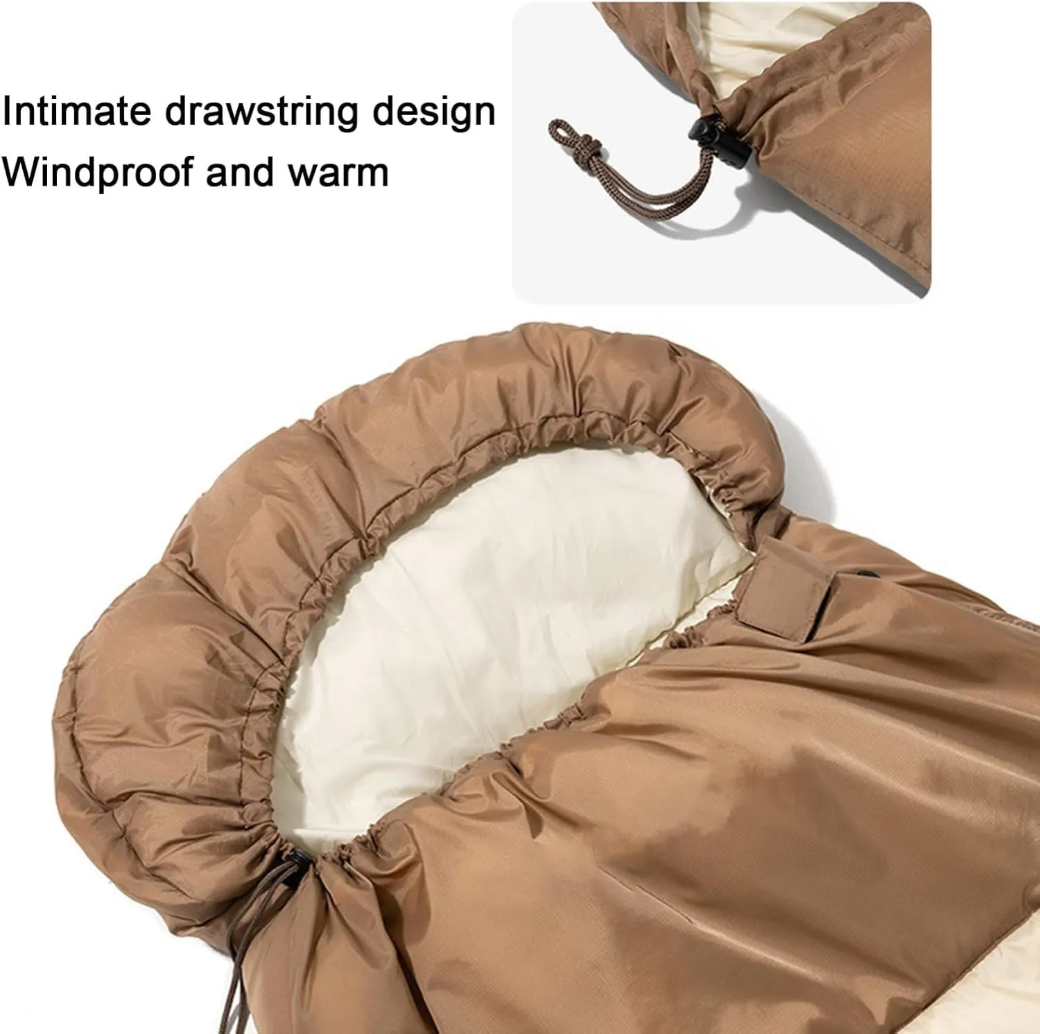 Warm Weather Sleeping Bag, Portable Lightweight Removable for Spring Summer 3 Season Camping Hiking Adults Teens
