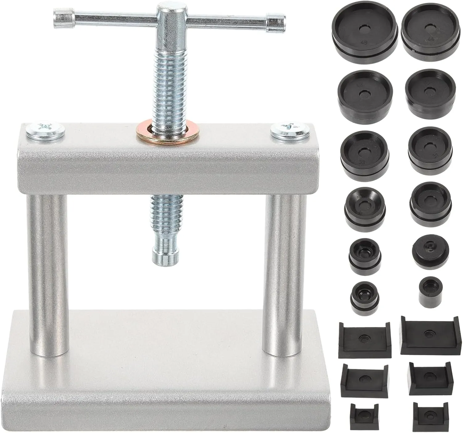 Watch Back Case Presser Set Watch Tool Kit for Battery Replacement Watchmaker Press Tool with Molds