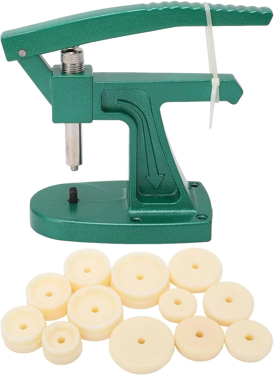 Watch Press Set, Stainless Steel Watch Back Remover Tool with 12PCS Plastic Die, Anti Scratch Controllable Pressure Watch Repair kit, for Watch Back Case Remover Closer