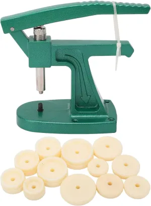 Watch Press Set, Stainless Steel Watch Back Remover Tool with 12PCS Plastic Die, Anti Scratch Controllable Pressure Watch Repair kit, for Watch Back Case Remover Closer
