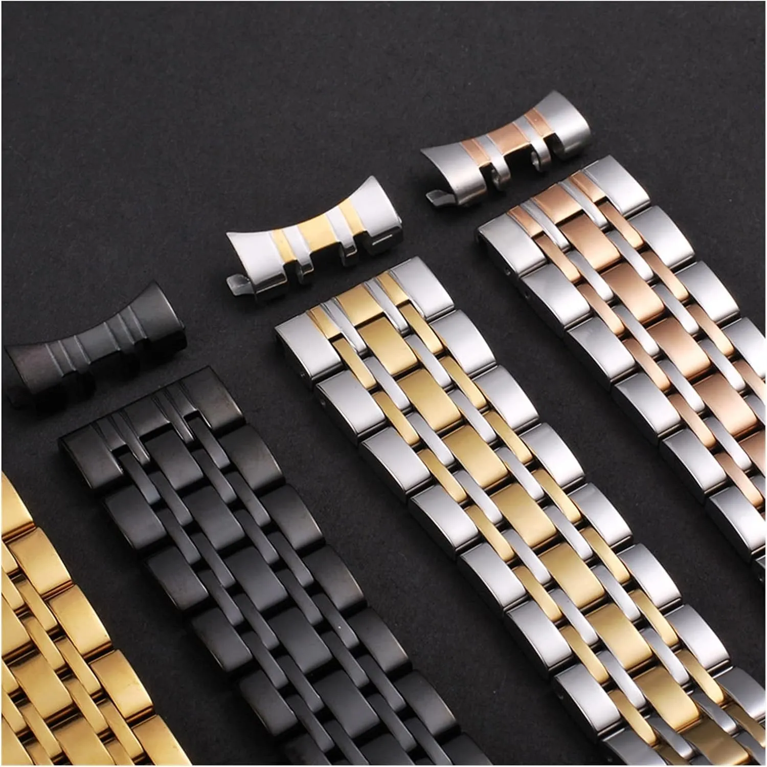 Watch Strap Metal Breathable Stainless Steel Strap, Replaceable Strap Quick Release Stainless Steel 12Mm-26Mm /21Mm/Gold