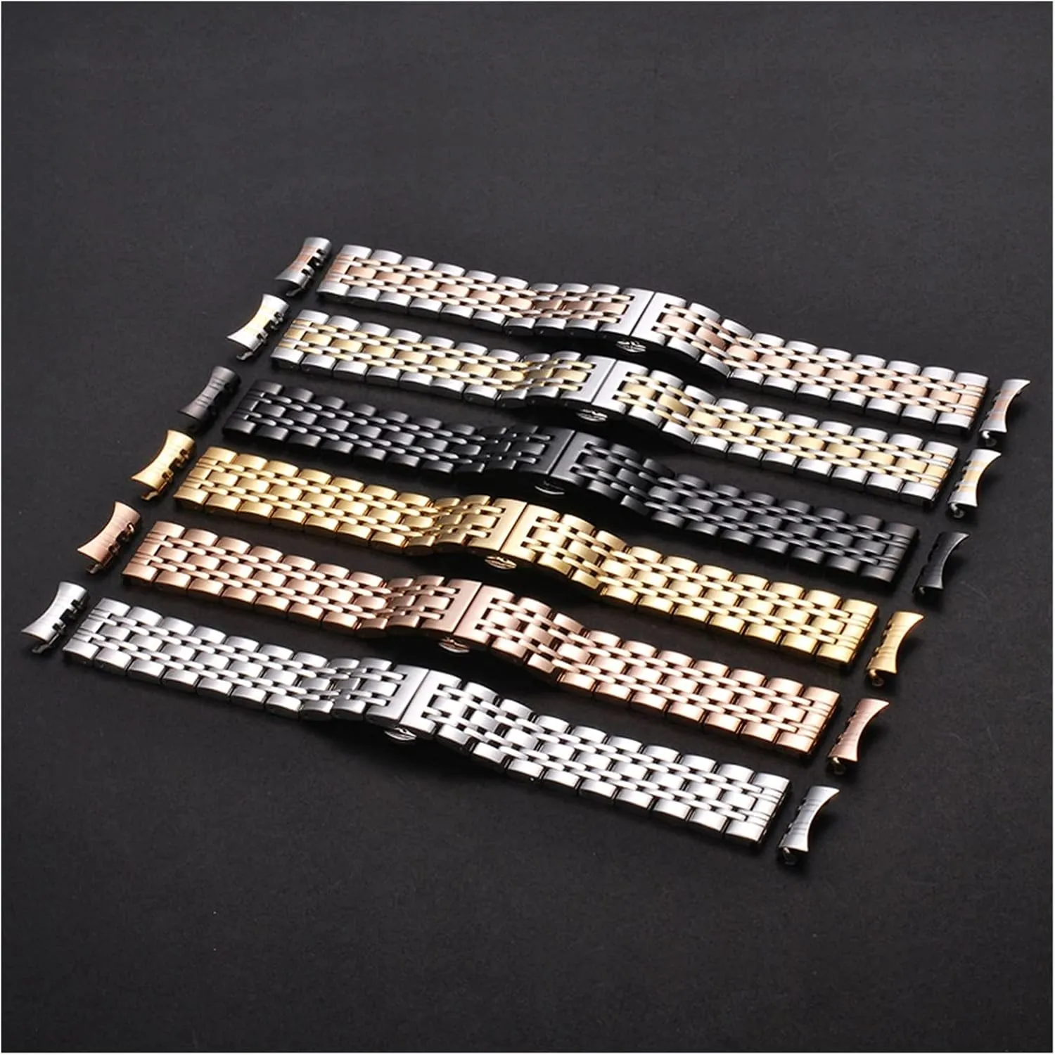 Watch Strap Metal Breathable Stainless Steel Strap, Replaceable Strap Quick Release Stainless Steel 12Mm-26Mm /21Mm/Gold