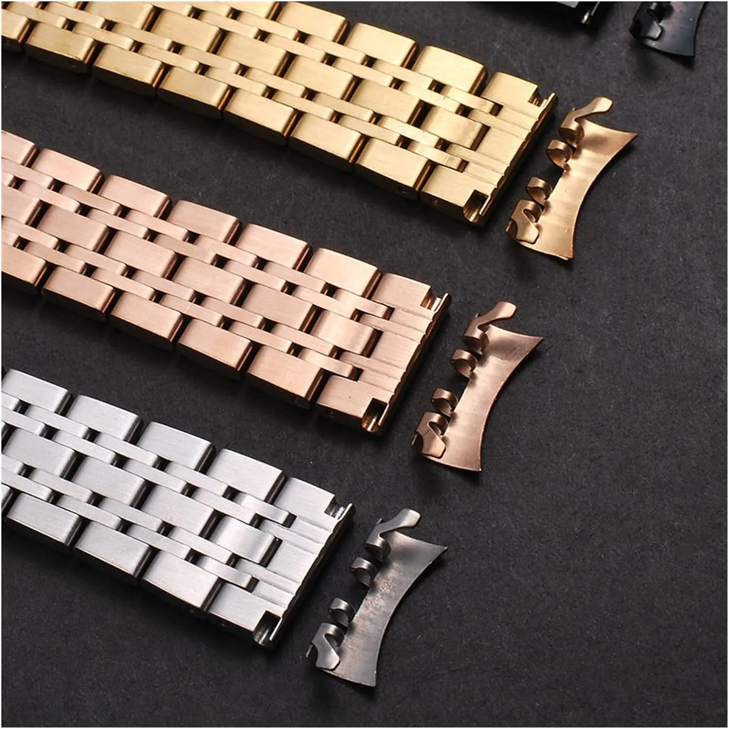 Watch Strap Metal Breathable Stainless Steel Strap, Replaceable Strap Quick Release Stainless Steel 12Mm-26Mm /21Mm/Gold