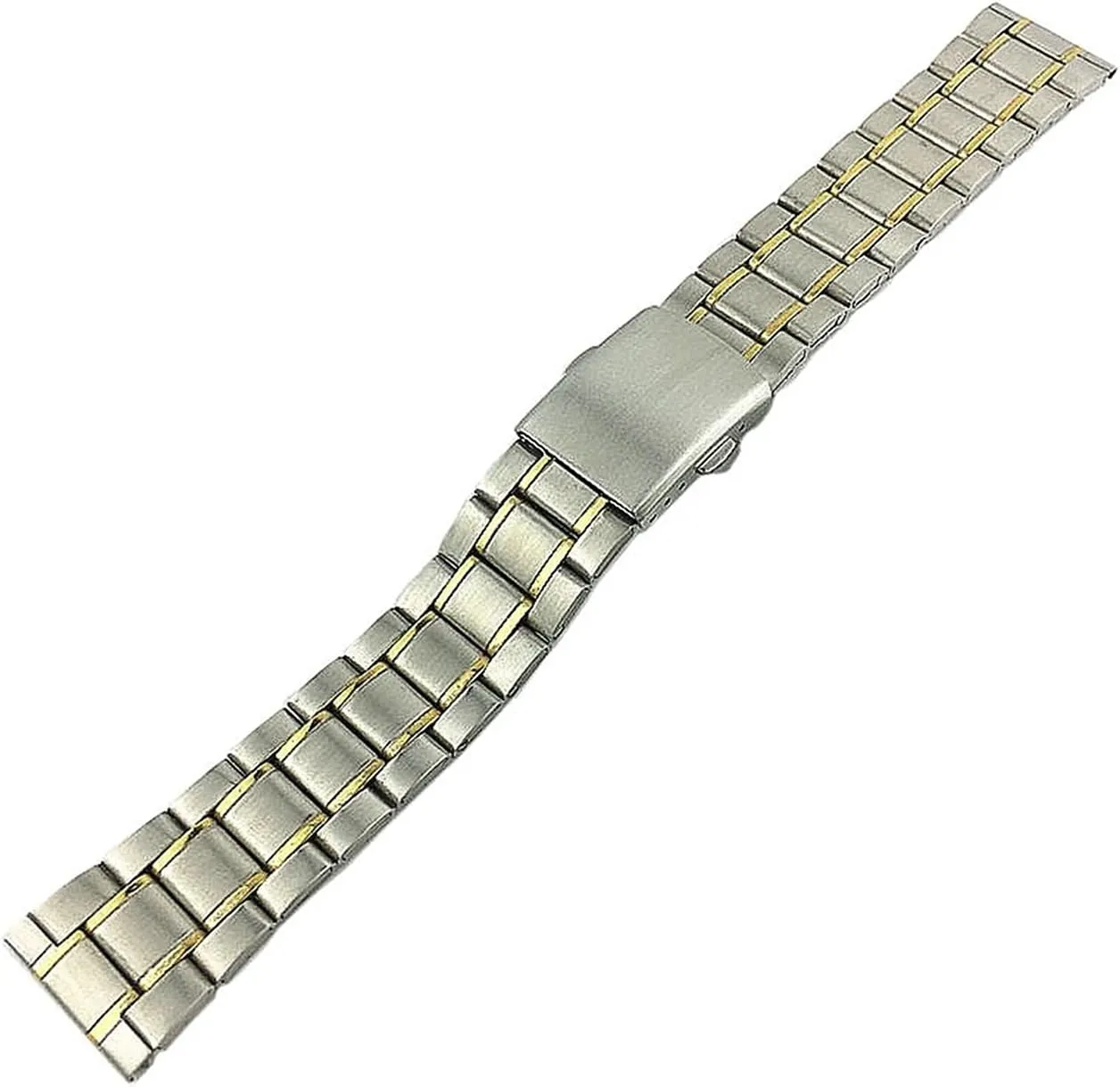Watch Strap Metal Stainless Steel Replacement Strap Watch Band Flat Buckle Wrist Band Silver Gold, Silver Bracelet, 12 14 16 18 20 22mm