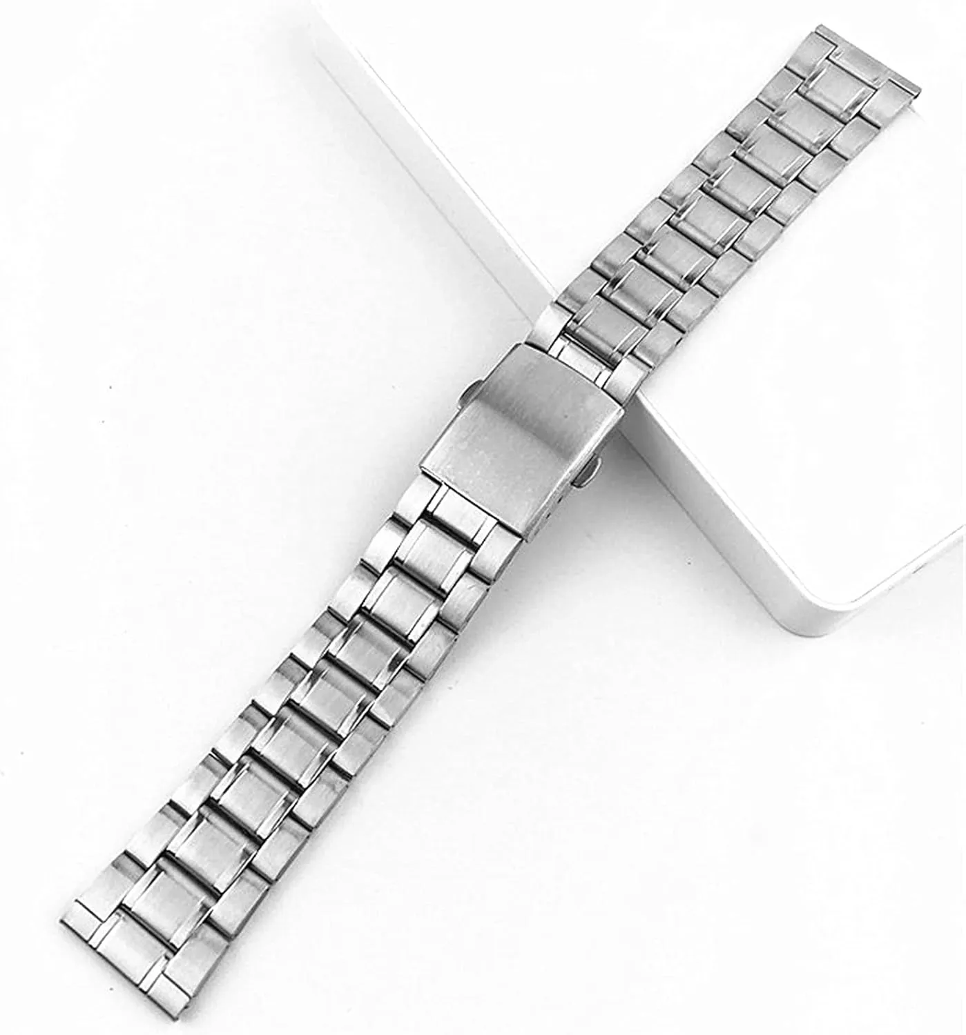 Watch Strap Metal Stainless Steel Replacement Strap Watch Band Flat Buckle Wrist Band Silver Gold, Silver Bracelet, 12 14 16 18 20 22mm