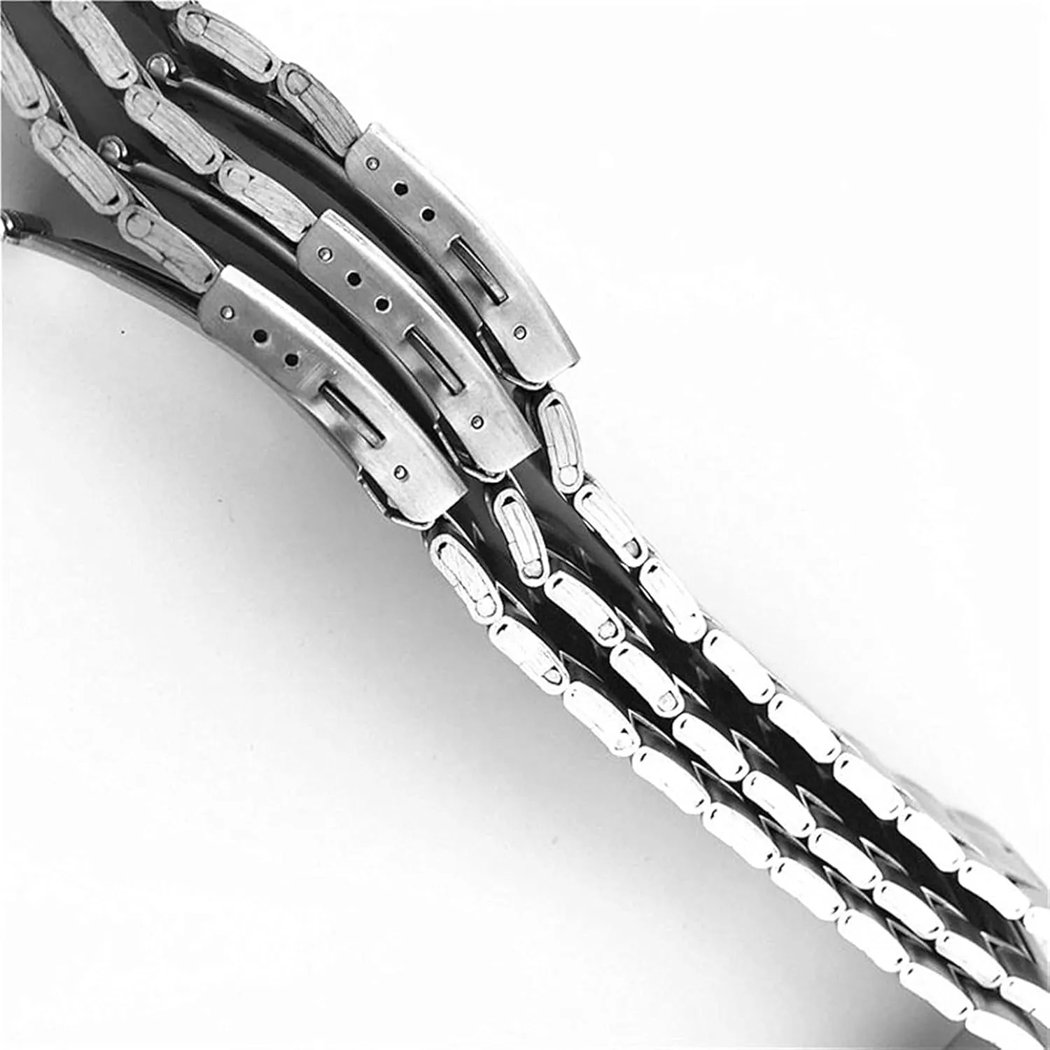 Watch Strap Metal Stainless Steel Replacement Strap Watch Band Flat Buckle Wrist Band Silver Gold, Silver Bracelet, 12 14 16 18 20 22mm
