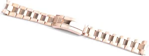 Watch Strap Stainless Steel Breathable Metal Strap Replaceable Stainless Steel Quick Release Strap 12mm-26mm (Rose Gold 21mm)