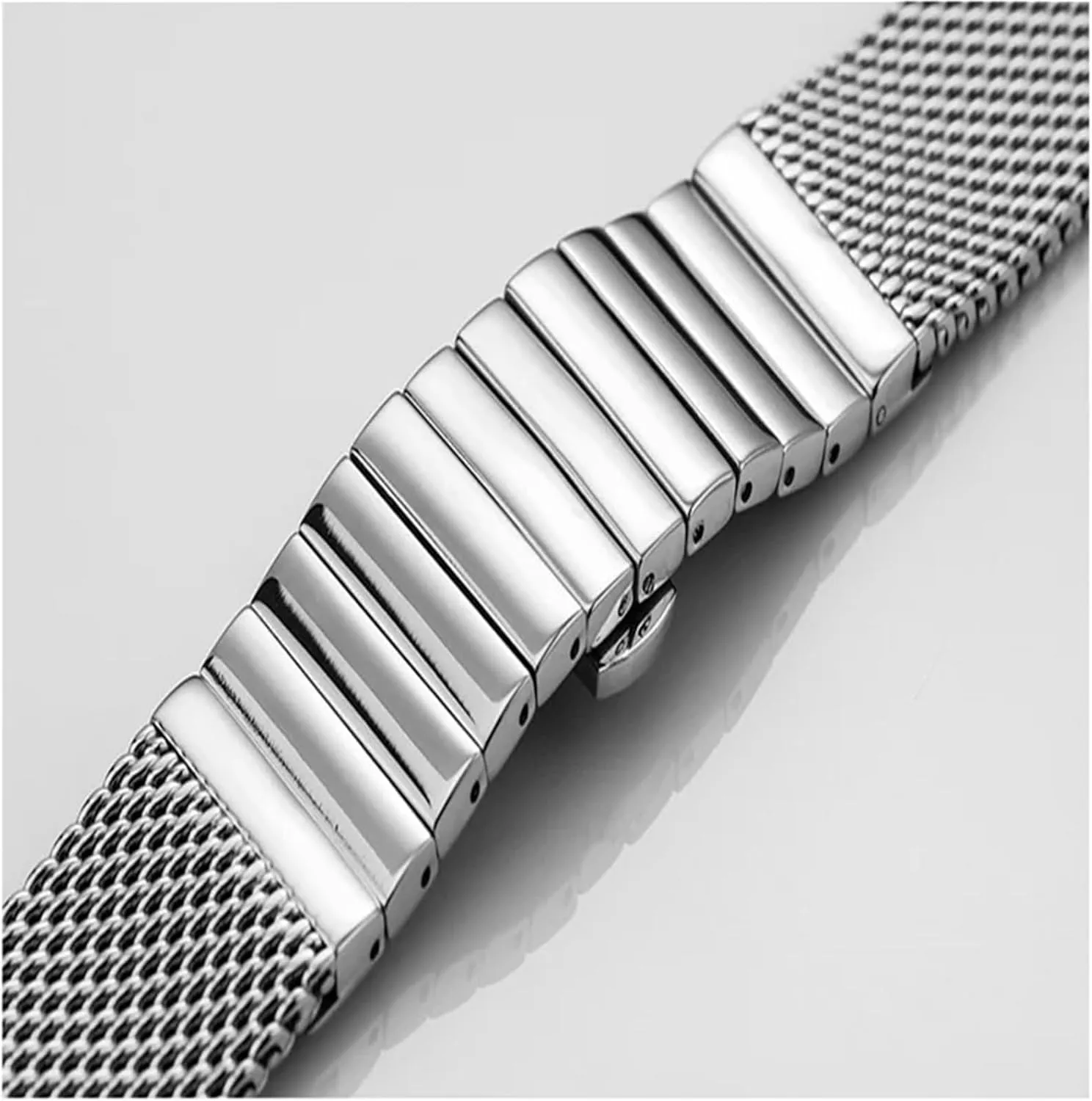 Watch Strap Stainless Steel Watch Band 20mm 22mm Watch Strap 2 In 1 Single Link Replacement Bands