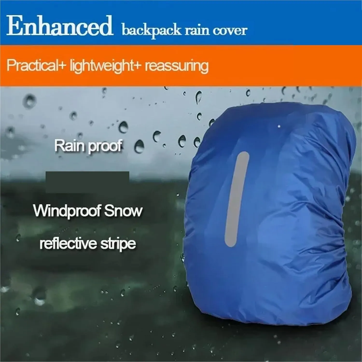 Waterproof Backpack Rain Cover Waterproof Backpack Cover Travel Safety Outdoor Backpack Cover Waterproof Rain Cap Cover for Hiking，Camping(Deep Green,M(30-40L))