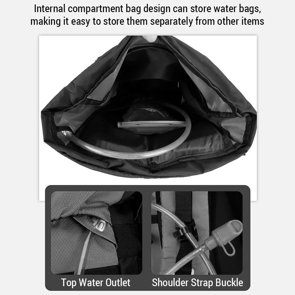 Waterproof Backpacking Mountaineering Backpack 60L Hiking Backpack Large Capacity Camping Backpack