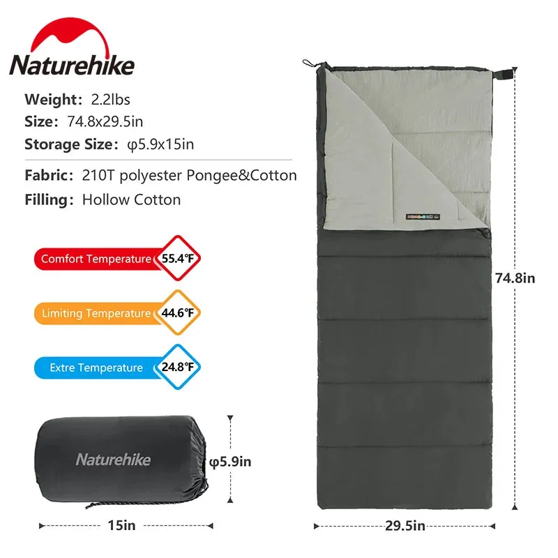 Waterproof Camping Envelope Sleeping Bag - Warm and Comfortable for Adults