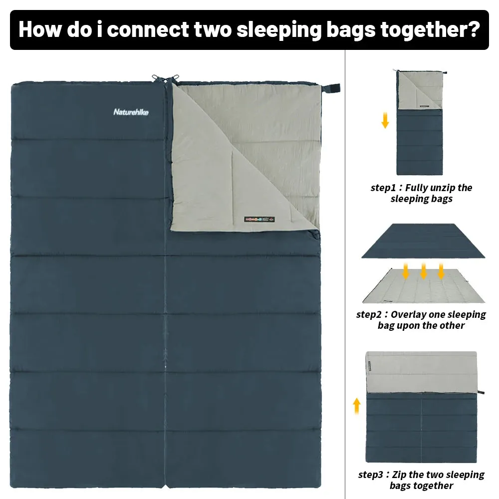 Waterproof Camping Envelope Sleeping Bag - Warm and Comfortable for Adults