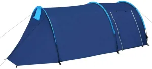Waterproof Camping Tent 4 Persons Navy Blue/Light Blue