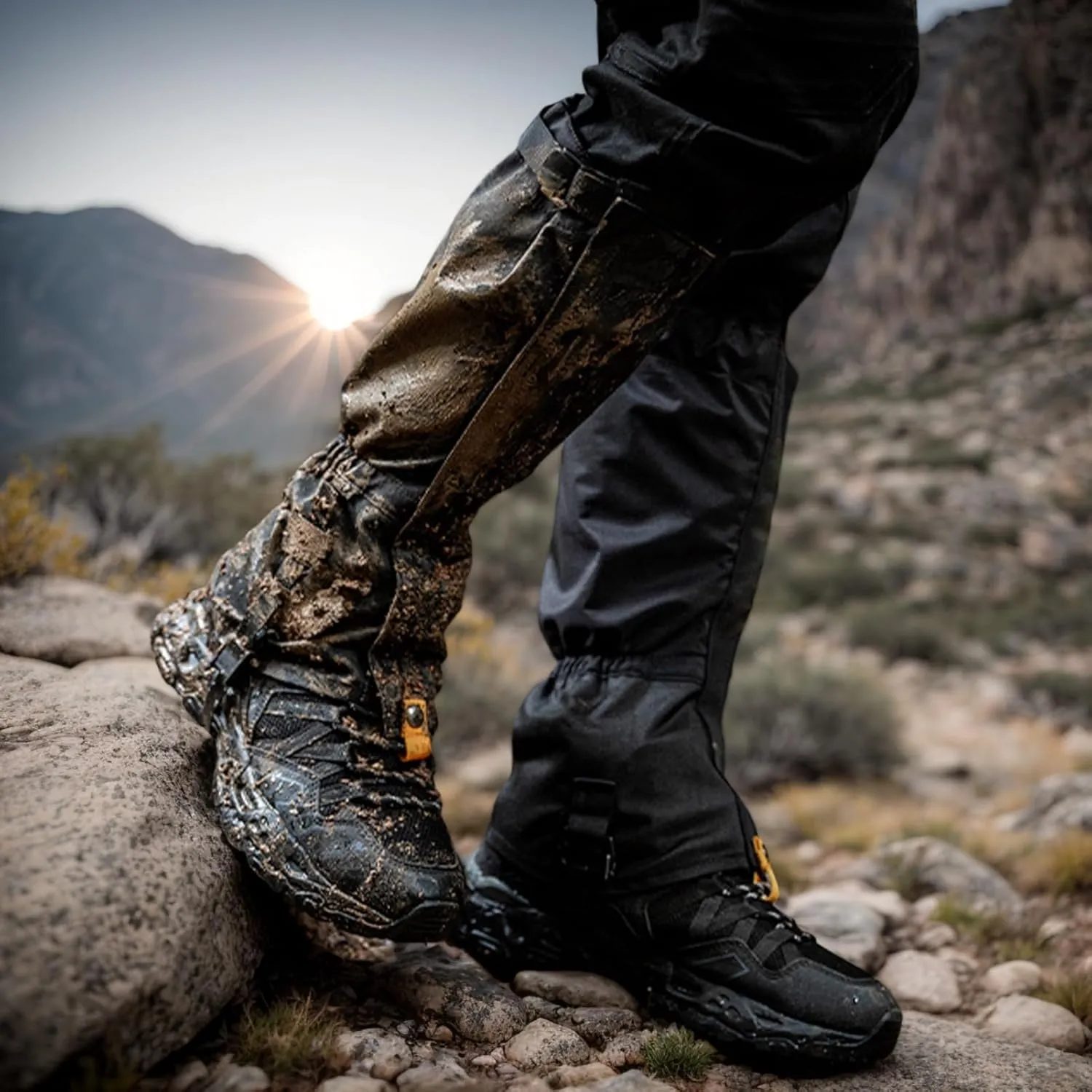 Waterproof Gaiters, Lightweight Boot Guard, Multifunctional Legging Gaiters for Skiing, Hiking, Landscaping, Construction, Camping