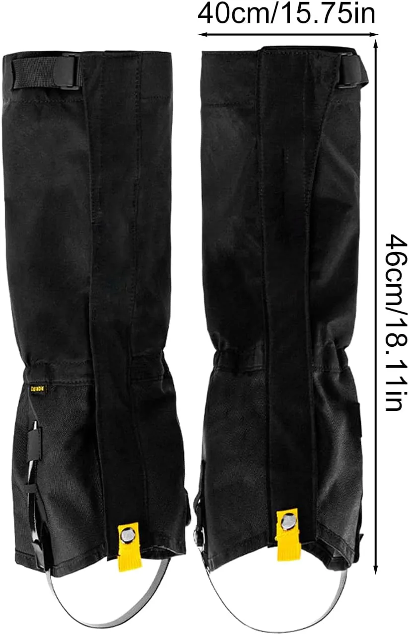 Waterproof Gaiters, Lightweight Boot Guard, Multifunctional Legging Gaiters for Skiing, Hiking, Landscaping, Construction, Camping