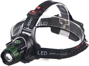 Waterproof Head Torch Hands-free Lighting Ergonomic Headlamp,Rechargeable Led Headlamp,Lighting Patterns Adjustable Zoom Head Lamp, Suitable For Running, Walking, Camping, Reading, Hiking
