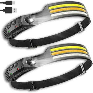 WavePro 230° Ultra-Light Motion-Sensing Headlamp - Hands-Free Lighting,Just A Wave Away,WavePro 230° Headlamp Built-In Motion Sensor,WavePro Ultra-Light Headband-Style Lamp,Ipx4 Waterproof (2)