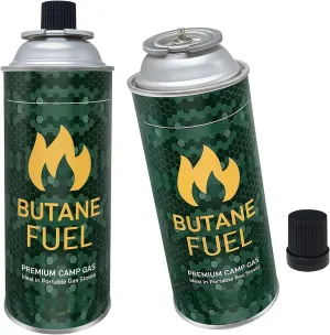 WILTEEXS Butane Refill Canister, Kitchen Torch Fluid Refill for Outdoor Camping - 2 Pack