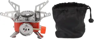 Windproof Foldable Stove Burner Camping Stove Portable Mini Outdoor Folding Metal Camping Gas Stove Windproof Furnace Burner Backpacking Hiking