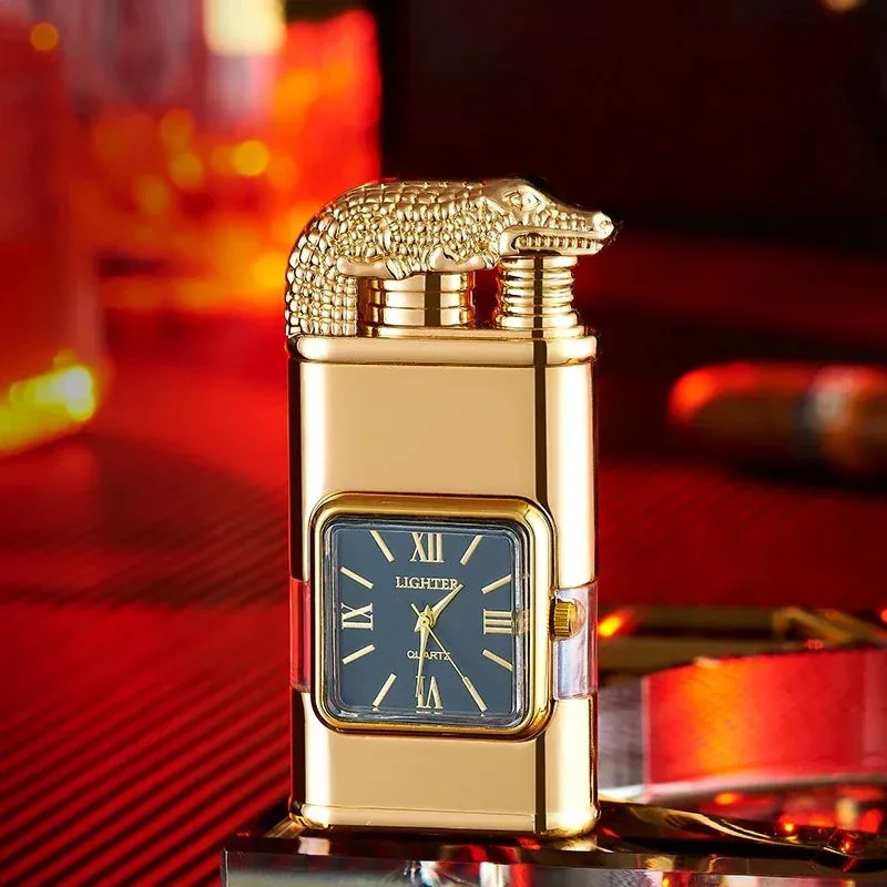 Windproof Lighter Vintage Watch Bezel Jet flame Torch