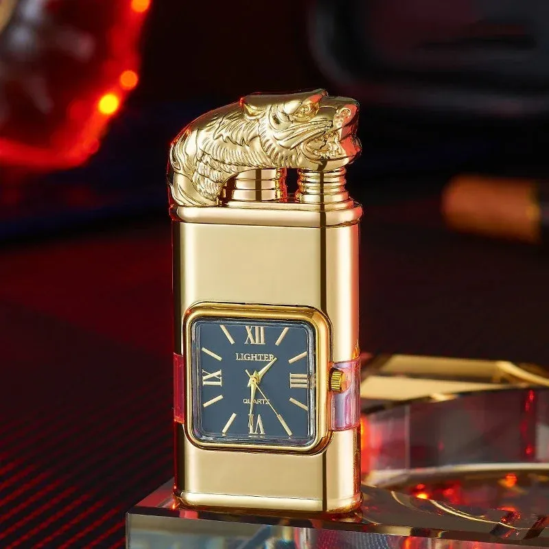 Windproof Lighter Vintage Watch Bezel Jet flame Torch