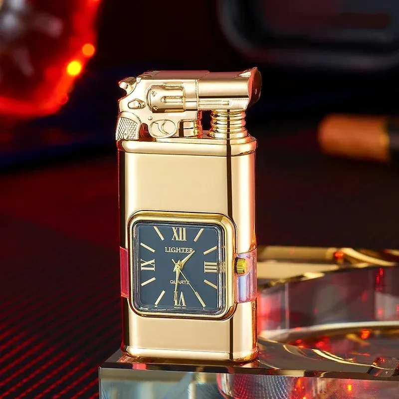 Windproof Lighter Vintage Watch Bezel Jet flame Torch